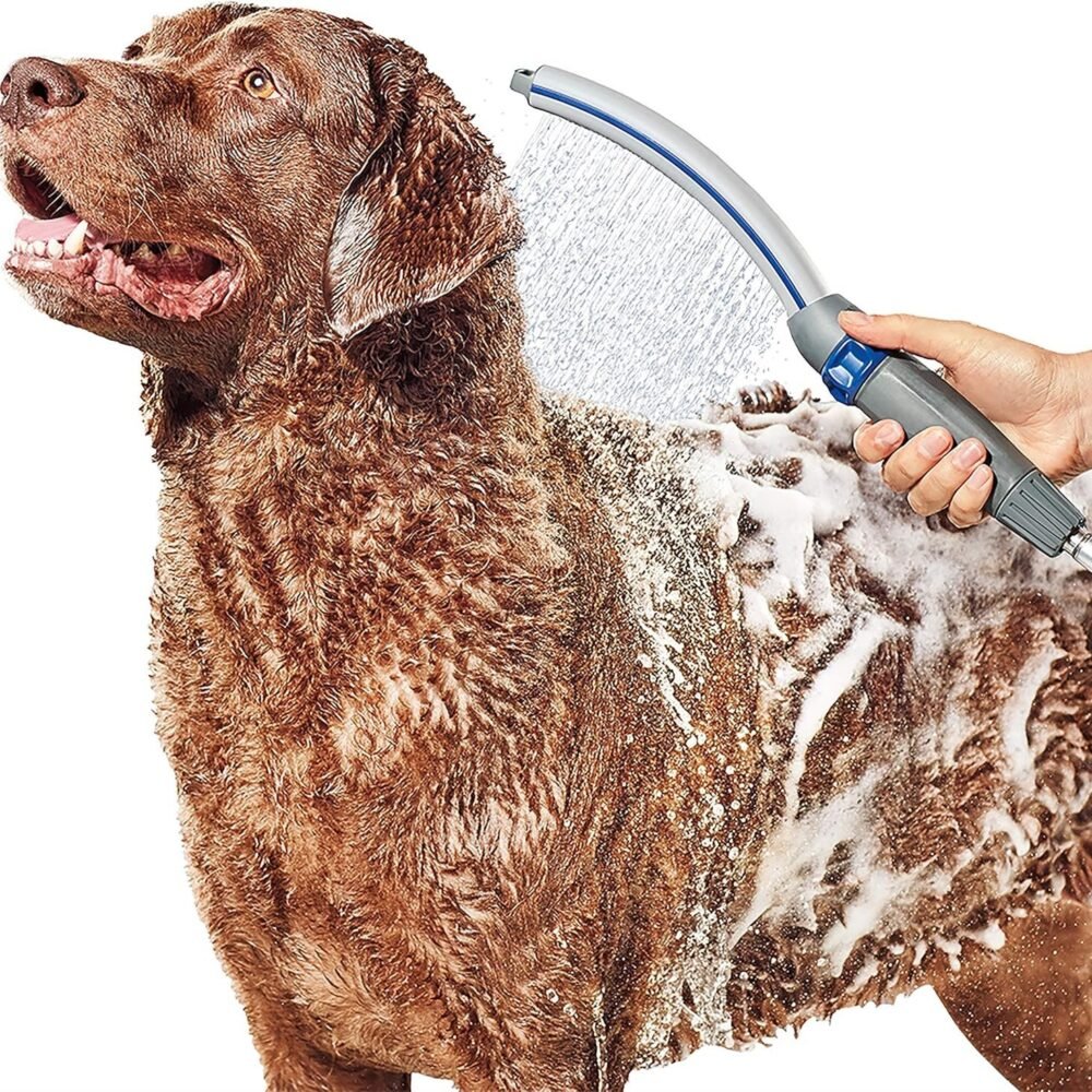 Dog Shower Sprayer with 8ft Hose – Quick & Easy Indoor/Outdoor Bathing Tool